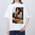 はぴはぴの本日のディナー美女 ver.2 オーバーサイズTシャツ