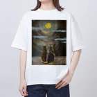 絵描き ひろみるん♪ オリジナル アートグッズSHOPのいつも一緒に〜ブルームーン〜 Oversized T-Shirt