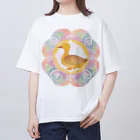 パステル夢アート・まんだらやのパステル夢アート鴨comoちゃん Oversized T-Shirt