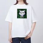 rapis88のやきもち白虎 オーバーサイズTシャツ