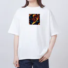 skapon256のフレイムテイル オーバーサイズTシャツ