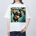 asuto_20のローポリ風ナマケモノ オーバーサイズTシャツ