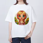 yielanggo007の輝く瞳女の子 Oversized T-Shirt