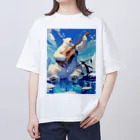 シロクマペンギンのシロクマペンギン Oversized T-Shirt