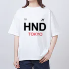 Tee Horizonの【旅行シリーズ】空港コードHND TOKYO Tシャツ オーバーサイズTシャツ