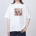 終わらない夢🌈のパステルカラーのハチドリ💞 オーバーサイズTシャツ