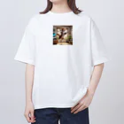 KikimimiネコのKikimimiネコ（ジャンプ） オーバーサイズTシャツ