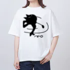 B-catのゴルフ猫 オーバーサイズTシャツ