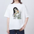 HermannStrasseのフトアゴと女の子 オーバーサイズTシャツ