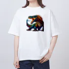 万事屋の鮮やかな色合いのコモドオオトカゲ Oversized T-Shirt