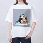 ganeshaのかわいいペンギンとおもちゃのシャベル Oversized T-Shirt