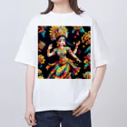 South East Asia culture shopの【東南アジアのカルチャーシリーズ】バリのダンサー オーバーサイズTシャツ