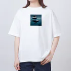 tozaki5573のクジラの親子 Oversized T-Shirt