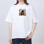 dai-k_1977のかわいい亀サムライ Oversized T-Shirt