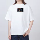 ADOのパソコン作業の女性 オーバーサイズTシャツ