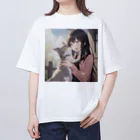 ithukushima09のネコとの出会い オーバーサイズTシャツ