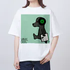 Posagodardy  ポサゴダルディのVinyl Dog Green ear Oversized T-Shirt