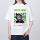 SHOP☆ほえらじ（アラサーゲイの吠えたいラジオ公式）のウルフくん（パープル×ライムグリーン） Oversized T-Shirt