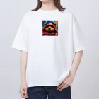 noBuのシルクハットをかぶっている熊 オーバーサイズTシャツ