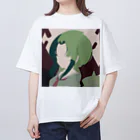 Riollaの緑の女の子 オーバーサイズTシャツ