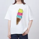 yuruchara_creatureの今にも溶けそうなアイス Oversized T-Shirt