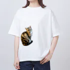 うちの猫ちゃんたちのガン飛ばしとらと オーバーサイズTシャツ