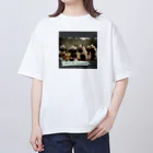 kabotya914の人間の生活に憧れるパンパンパンダ Oversized T-Shirt