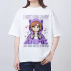 World_Teesのアニメガール - アニメと多分3人くらいしか興味がない オーバーサイズTシャツ