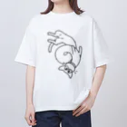 2まえ暮のくるりん猫 Oversized T-Shirt