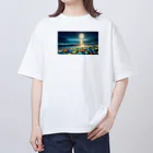 yunakiziの夜に輝くシーガラス Oversized T-Shirt