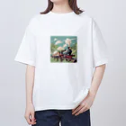 atoyuki_SHOPの可愛い機関車 Oversized T-Shirt