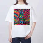 うさぎウサギのイチゴウサギ Oversized T-Shirt