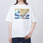 Apples_Orangesの富嶽三十六景 神奈川沖浪裏-Remix Oversized T-Shirt
