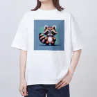 himajinseijin01のドット絵アライグマちゃんTシャツサイズ Oversized T-Shirt