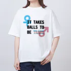 Café Roseraieの「It Takes Balls to be Trans」 オーバーサイズTシャツ