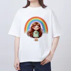 いおかんショップのHappyGirl オーバーサイズTシャツ