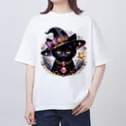 黒猫ギャラリー🐈‍⬛の黒猫の魔法使い オーバーサイズTシャツ