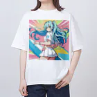 yozoraniyumeoの魔法サーファー少女 Oversized T-Shirt