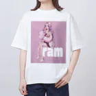 　＜＜ramの薩婆訶堂＞＞のくつろぎram(PINK) Oversized T-Shirt