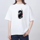 蝋燭のDragonと女性 オーバーサイズTシャツ