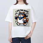 Onkakaka shopのたべねこToo much オーバーサイズTシャツ