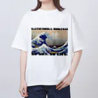 ArtBloomClothingの【NO ART, NO LIFE】葛飾北斎 「富嶽三十六景 神奈川沖浪裏」color Oversized T-Shirt