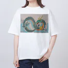 珍獣舎の開運の龍 Oversized T-Shirt