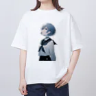 chika_22の見上げる夜空 Oversized T-Shirt