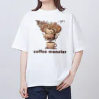 leisurely_lifeのcoffee monster Bourbon Oversized T-Shirt