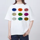 yurisacinの迷彩柄（１４)　横 オーバーサイズTシャツ