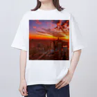 Rパンダ屋の「都会風景」グッズ Oversized T-Shirt