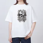 japanese-creatorの骸骨　薔薇　デザインTシャツ　アート　グラフィック オーバーサイズTシャツ