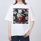 zakujblの和柄とキュートなクマ Oversized T-Shirt