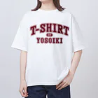 グラフィンのよそいきのTシャツ　エンジ オーバーサイズTシャツ